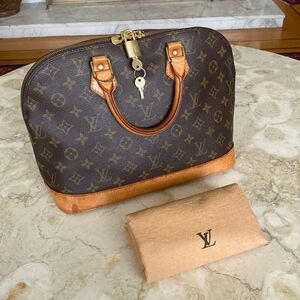 Louis Vuitton Alma PM Monogram Satchel Bag Dust-bag Lock & 2 Keys
